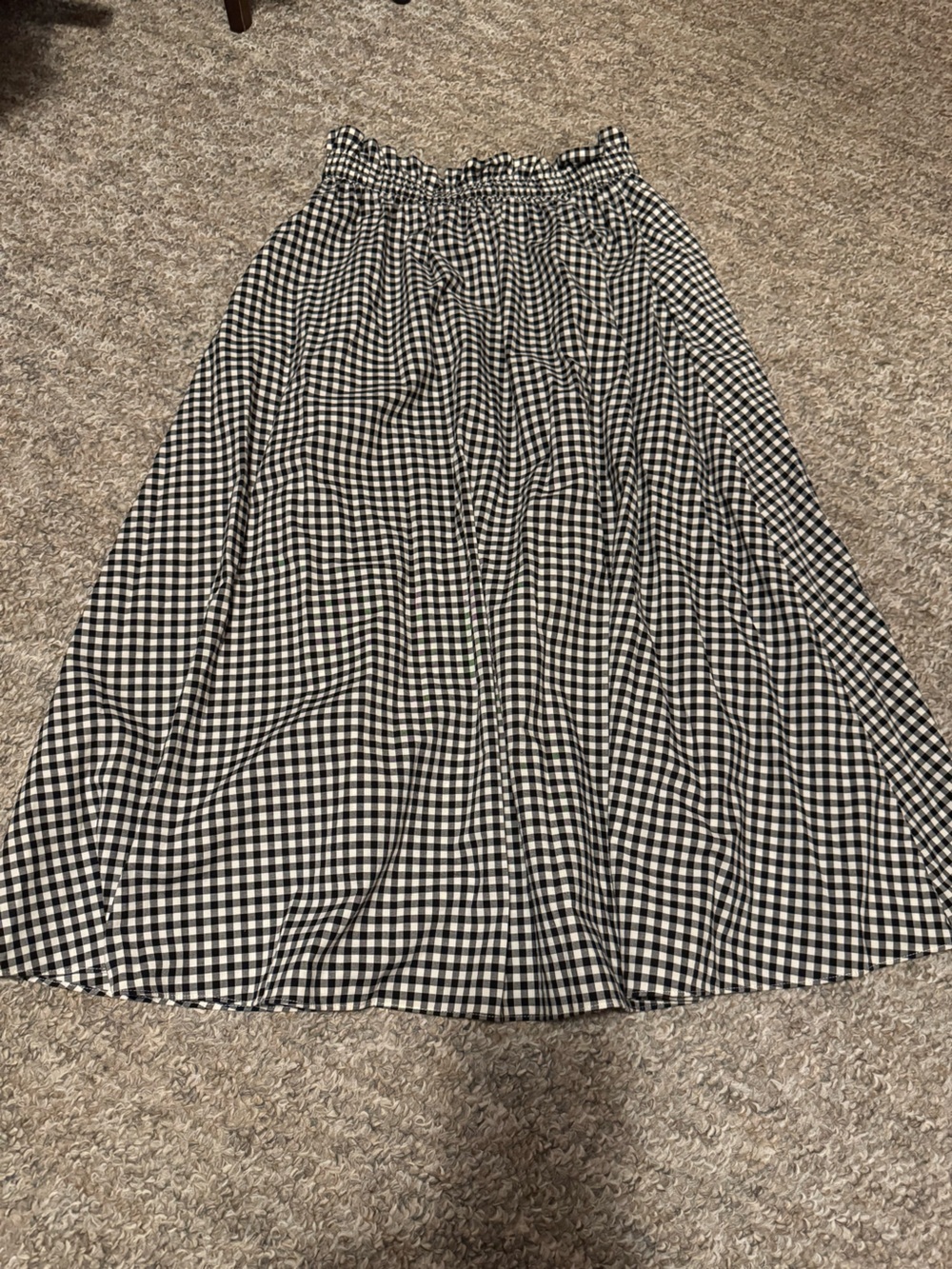 kate spade Black and White Gingham Midi Skirt - Picture 6 of 6